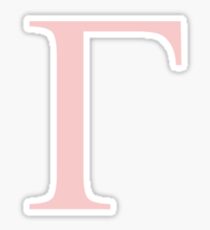 gamma- millennial pink greek letter Sticker