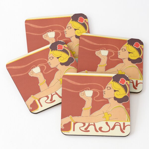 Item preview, Vintage Cafe Rajah Coffee Poster by Georges Meunier designed and sold by Vintage Wall Art.