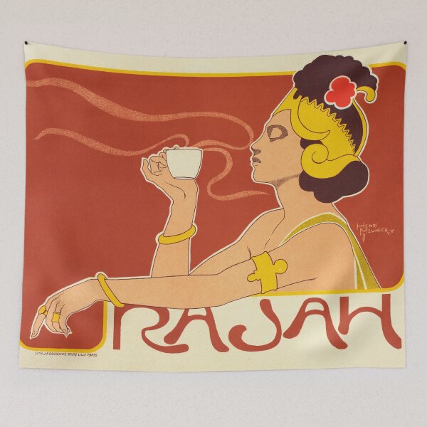 Item preview, Vintage Cafe Rajah Coffee Poster by Georges Meunier designed and sold by Vintage Wall Art.