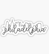 cityscape outline - philadelphia Sticker