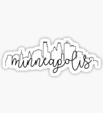 Stadtplanumriss - Minneapolis Sticker