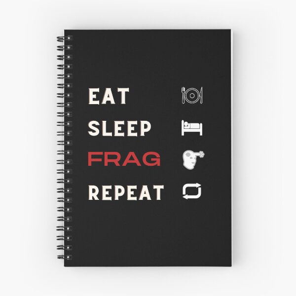 Item preview, Eat, sleep, frag, repeat CSGO edition with icons T-shirt designed and sold by N3rdyThings.