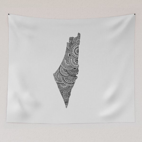 Item preview, Mandala drawing of Palestine map designed and sold by Halima-Malash.