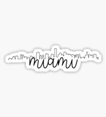 cityscape outline - miami Sticker