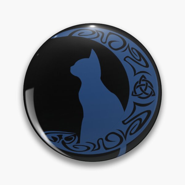 Item preview, Blue Celtic Moon Cat Triquetra designed and sold by Depic Spirit.