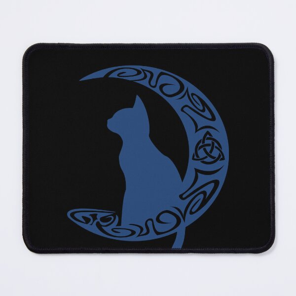 Item preview, Blue Celtic Moon Cat Triquetra designed and sold by Depic Spirit.