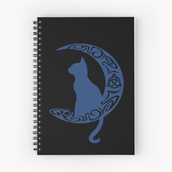 Item preview, Blue Celtic Moon Cat Triquetra designed and sold by Depic Spirit.