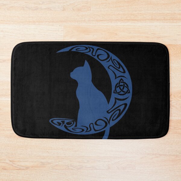 Item preview, Blue Celtic Moon Cat Triquetra designed and sold by Depic Spirit.