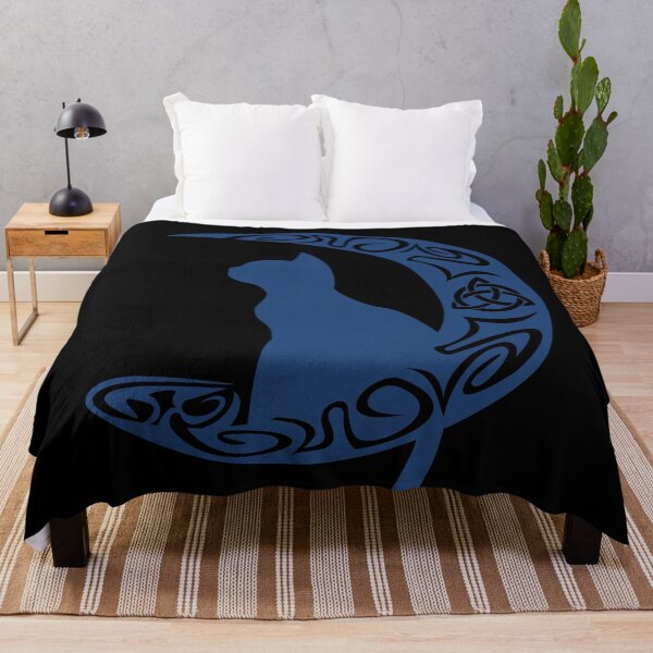 Item preview, Blue Celtic Moon Cat Triquetra designed and sold by Depic Spirit.