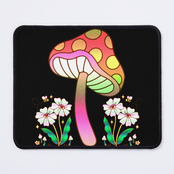 Item preview, Cute Psychedelic Mushroom and White Flowers designed and sold by ramazis.