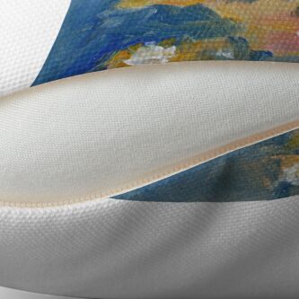 Alternate view of Abstract Flowers Painting Throw Pillow