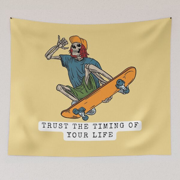 Item preview, Trust The Timing Of Your Life - Skeleton Motivational Quote designed and sold by ArtOfStars.