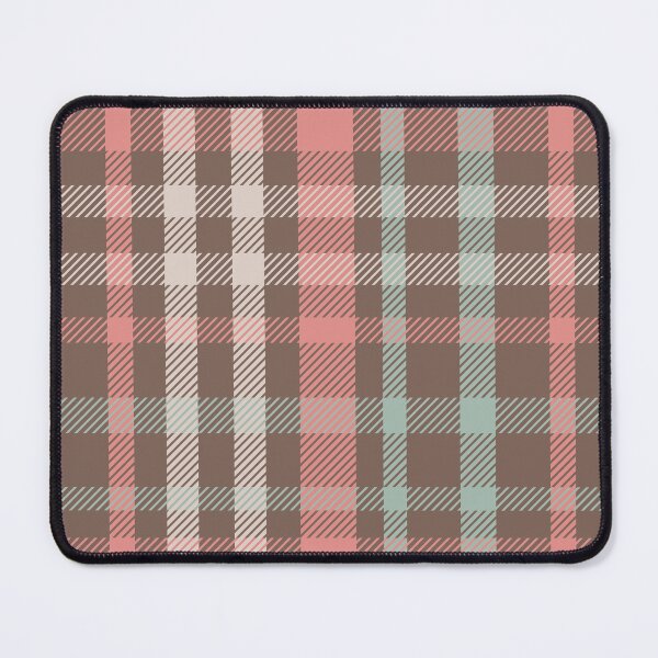 Item preview, Plaid pattern Brown Pink Green designed and sold by ChantalDesign.