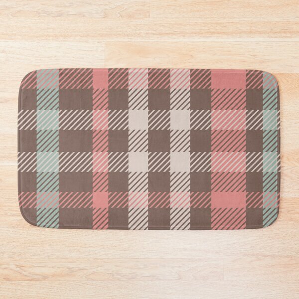 Item preview, Plaid pattern Brown Pink Green designed and sold by ChantalDesign.