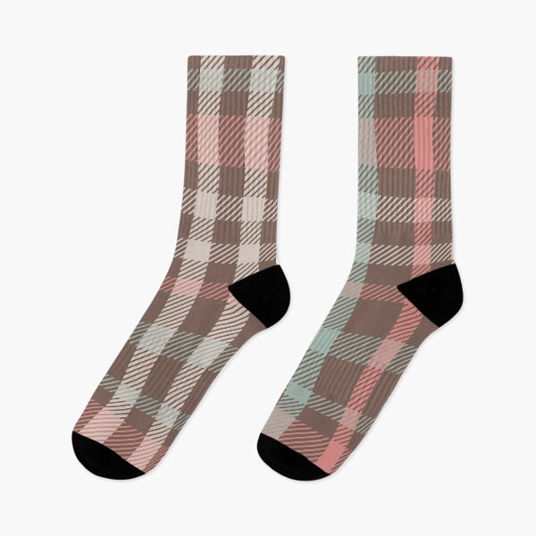 Item preview, Plaid pattern Brown Pink Green designed and sold by ChantalDesign.