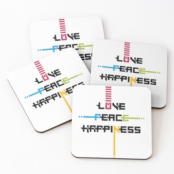 Item preview, Love Peace Happiness typography design designed and sold by navitalidesign.
