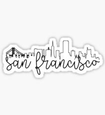 cityscape outline - san francisco Sticker