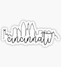 Pegatina contorno del paisaje urbano - cincinnati