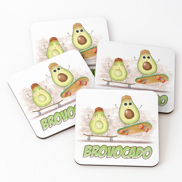 Item preview, Brovocado - Avocado Skateboard Brothers Food Pun designed and sold by PirateAvocado.