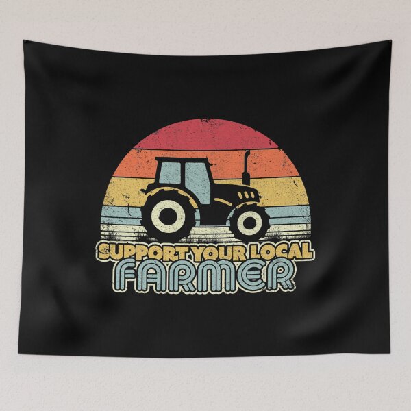 Item preview, Support Your Local Farmer Shirt. Retro Style Tractor designed and sold by sharptin6494.
