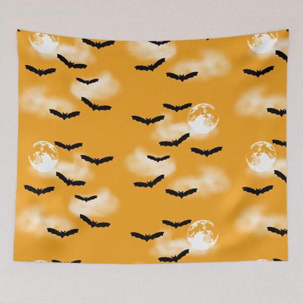 Item preview, Halloween Bats in Moonlight in Orange designed and sold by KathrinLegg.