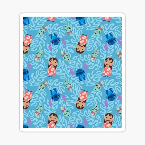 Lilo Stitch pattern Sticker for Sale by saracurrys