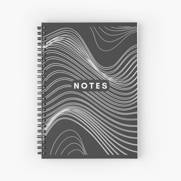 Item preview, Notebook Gray Wavy Lines designed and sold by skpersephone.