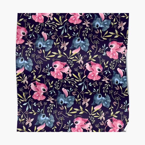 Stitch pattern wallpaper Poster