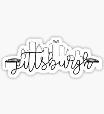 cityscape outline - pittsburgh Sticker