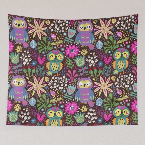 Item preview, Pattern owl cartoon designed and sold by saracurrys.