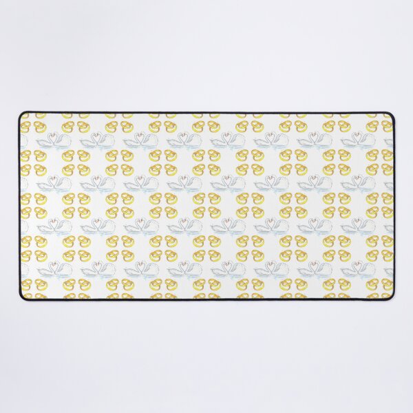 Item preview, Wedding Swan And Rings Seamless Pattern Design designed and sold by Narkusdesign.