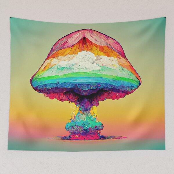 Item preview, Rainbow Mushroom Cloud designed and sold by 2Piglets.