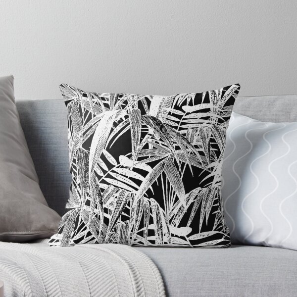 Item preview, Black and White Vintage Tropical Palm Leaf Pattern designed and sold by artsandsoul.
