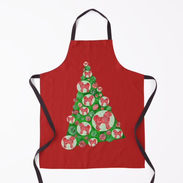 Item preview, Cavapoo Red Christmas Tree Dog Silhouette designed and sold by AMSonArt.