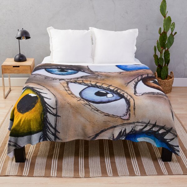 Item preview, Dramatic, Bright Abstract Eyes All Different and Staring, Painted in Watercolor designed and sold by Chantellearts.