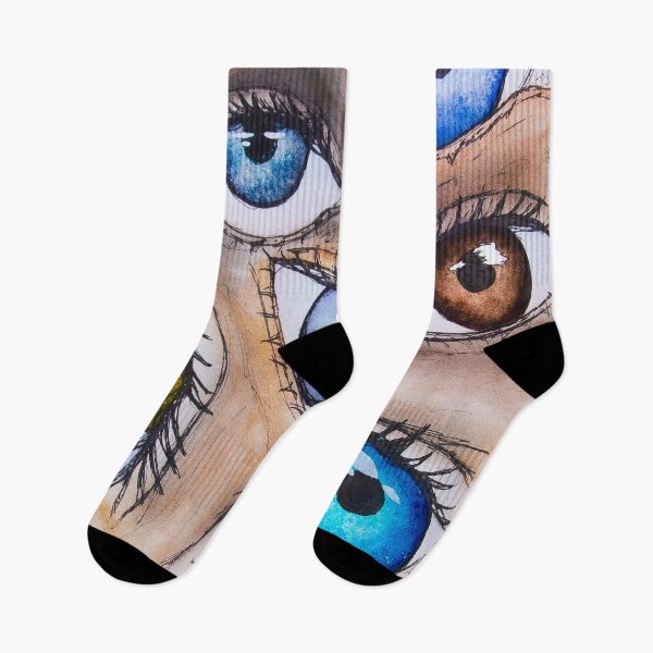 Item preview, Dramatic, Bright Abstract Eyes All Different and Staring, Painted in Watercolor designed and sold by Chantellearts.