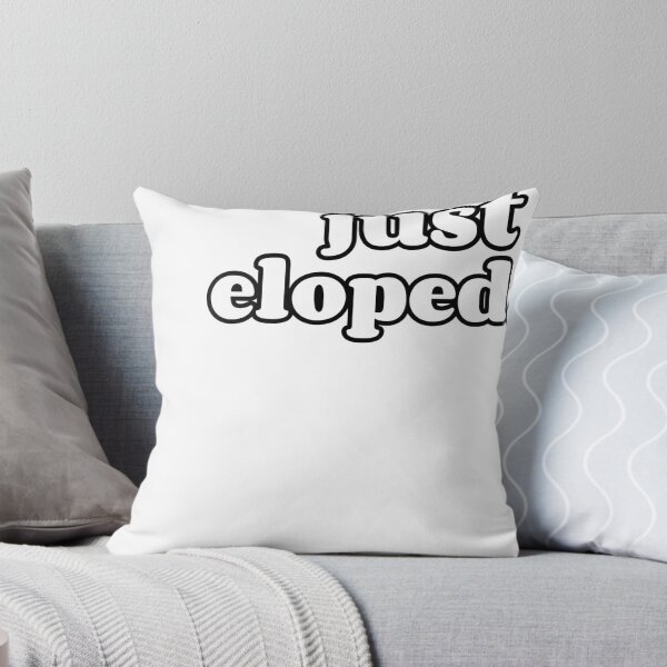 Item preview, JUST ELOPED - White Font with Black Outline designed and sold by VintageEmpire.