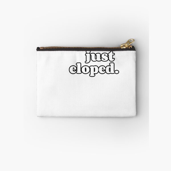Item preview, JUST ELOPED - White Font with Black Outline designed and sold by VintageEmpire.