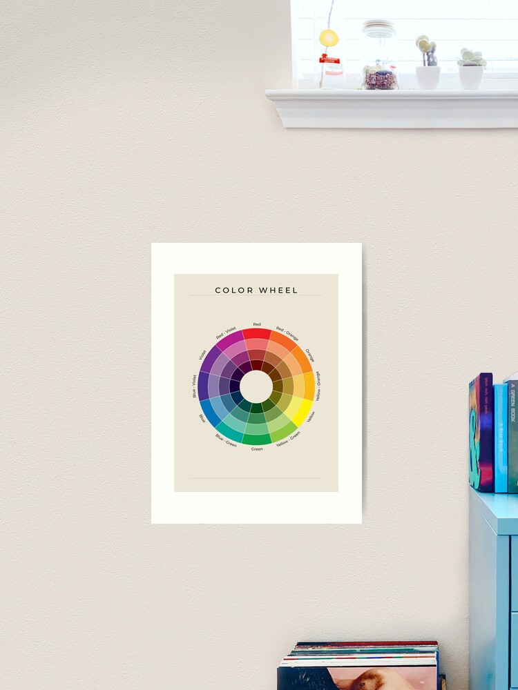 Color Wheel on Sand American English Digital Printable Educational Poster  Color Theory Wheel for Children at Home, Kindy or School 