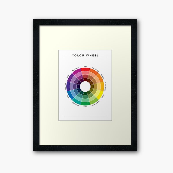 Color Wheel on White American English Digital Printable