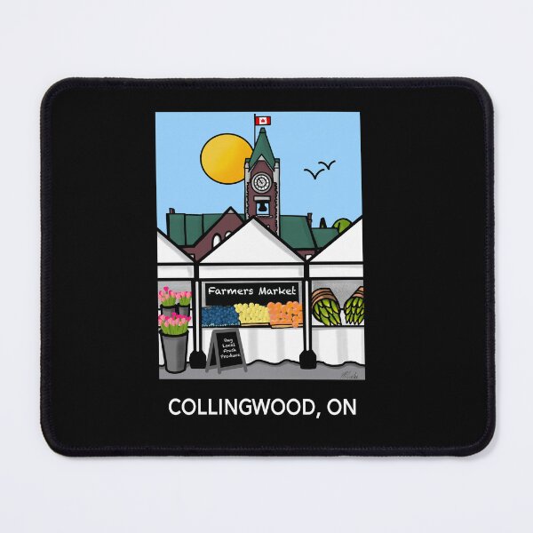 Item preview, Collingwood, ON Farmers Market on black background designed and sold by Quick Brown Fox Canada.