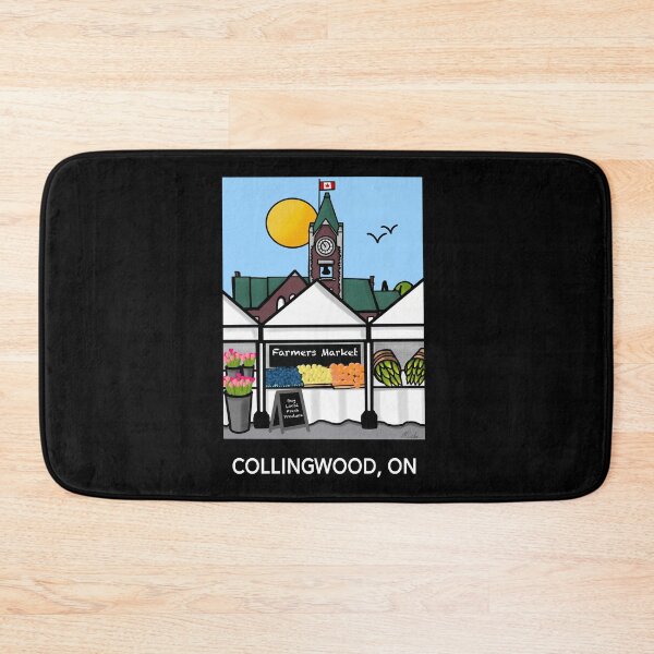 Item preview, Collingwood, ON Farmers Market on black background designed and sold by Quick Brown Fox Canada.