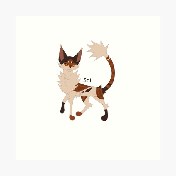 Character design of a warrior cat