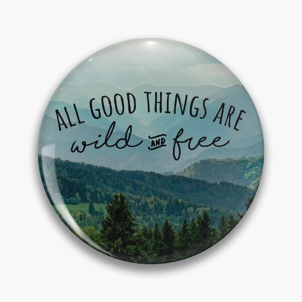 Item preview, Sunset Over Mountains with All Good Things Are Wild and Free designed and sold by OneWorldLove.