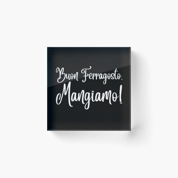Item preview, Buon Ferragosto Mangiamo! Italian White Font Typography designed and sold by HappyHowler.