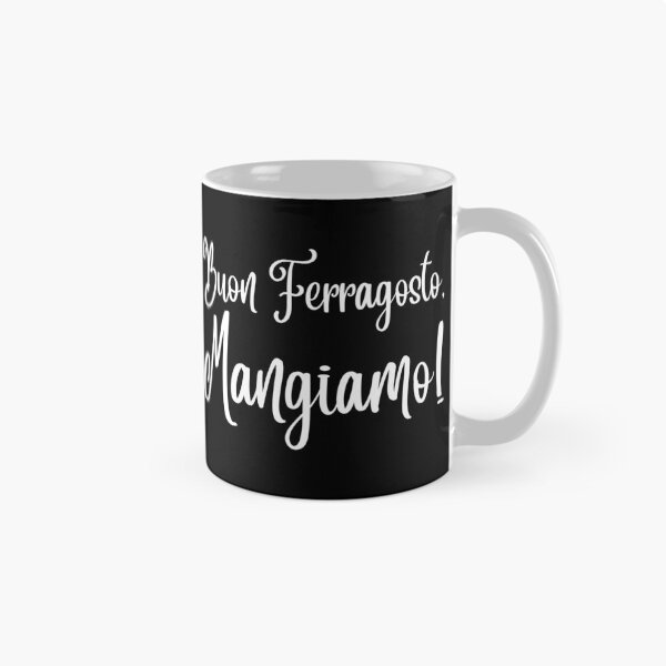 Item preview, Buon Ferragosto Mangiamo! Italian White Font Typography designed and sold by HappyHowler.