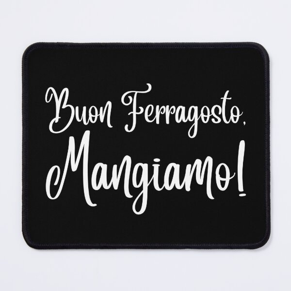 Item preview, Buon Ferragosto Mangiamo! Italian White Font Typography designed and sold by HappyHowler.