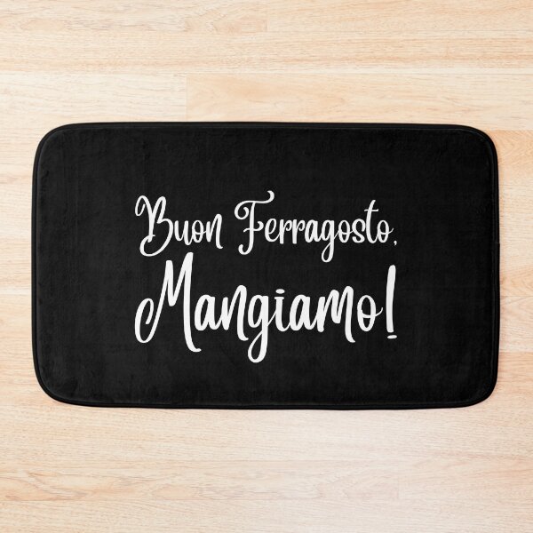 Item preview, Buon Ferragosto Mangiamo! Italian White Font Typography designed and sold by HappyHowler.
