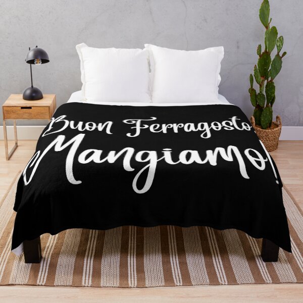Item preview, Buon Ferragosto Mangiamo! Italian White Font Typography designed and sold by HappyHowler.
