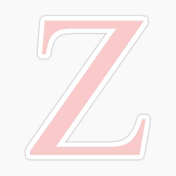 zeta- millennial pink greek letter Sticker